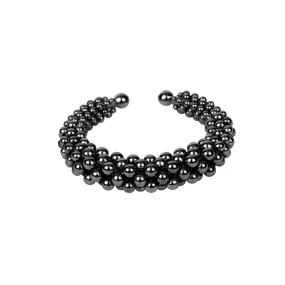 Jet Black Artemisia Orbit Supple Cuff