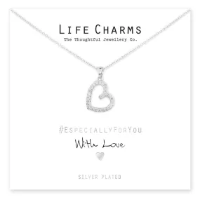 Jewellery 'Especially For You'  Silver Plated Open Heart Necklace