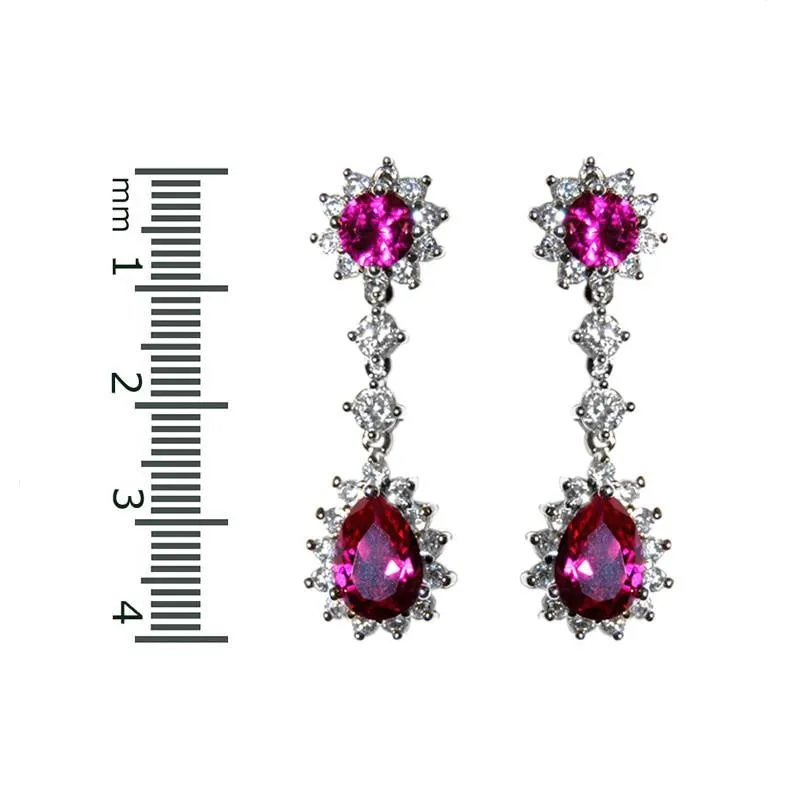 Kimmy Fuchsia Dhandelier Earrings | 36mm