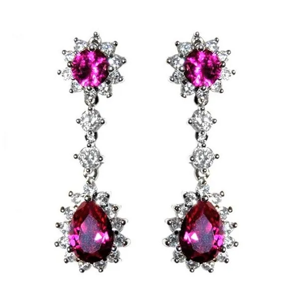 Kimmy Fuchsia Dhandelier Earrings | 36mm