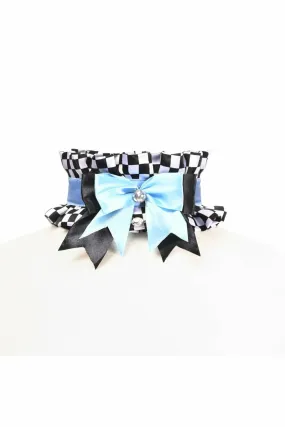 Kitten Collection Checker Print Choker