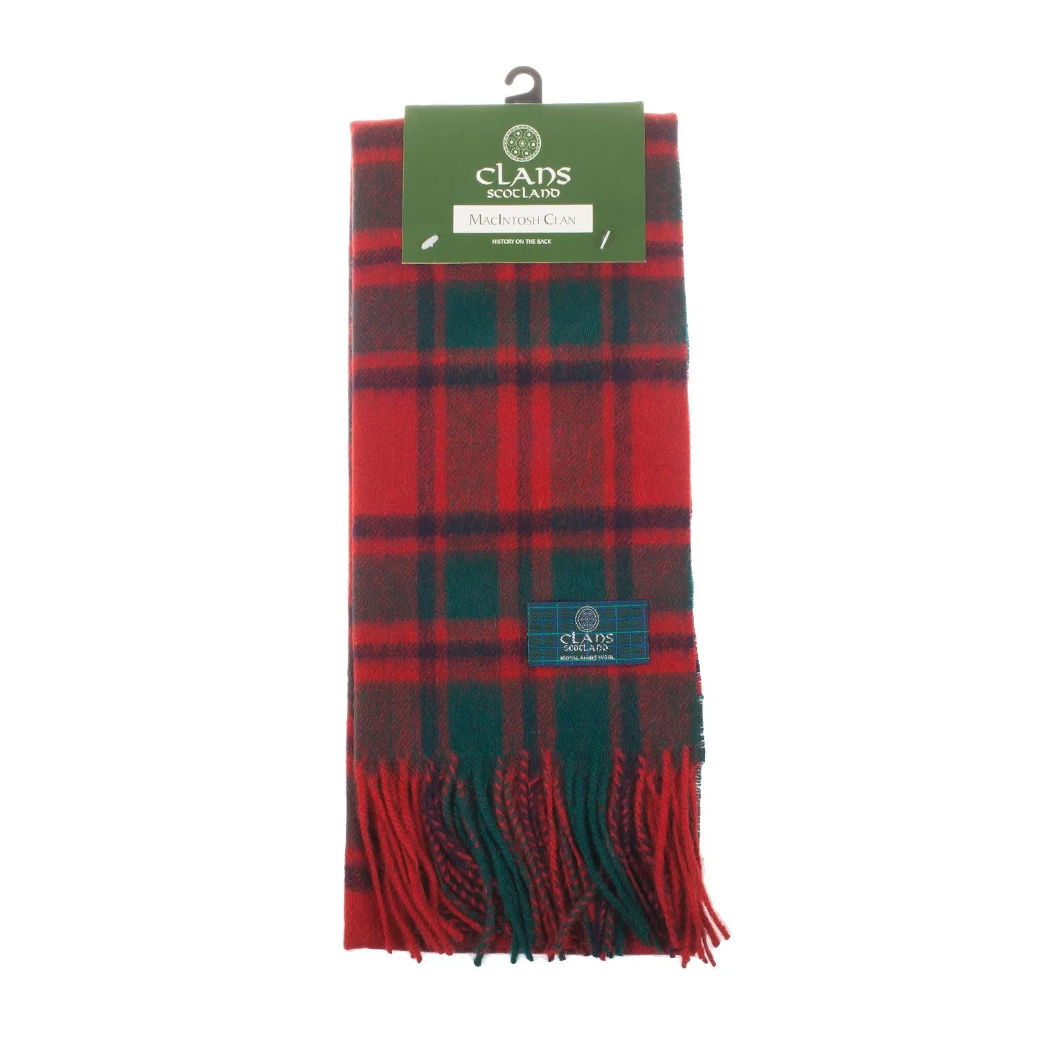 Lambswool Scottish Tartan Clan Scarf  Macintosh Clan