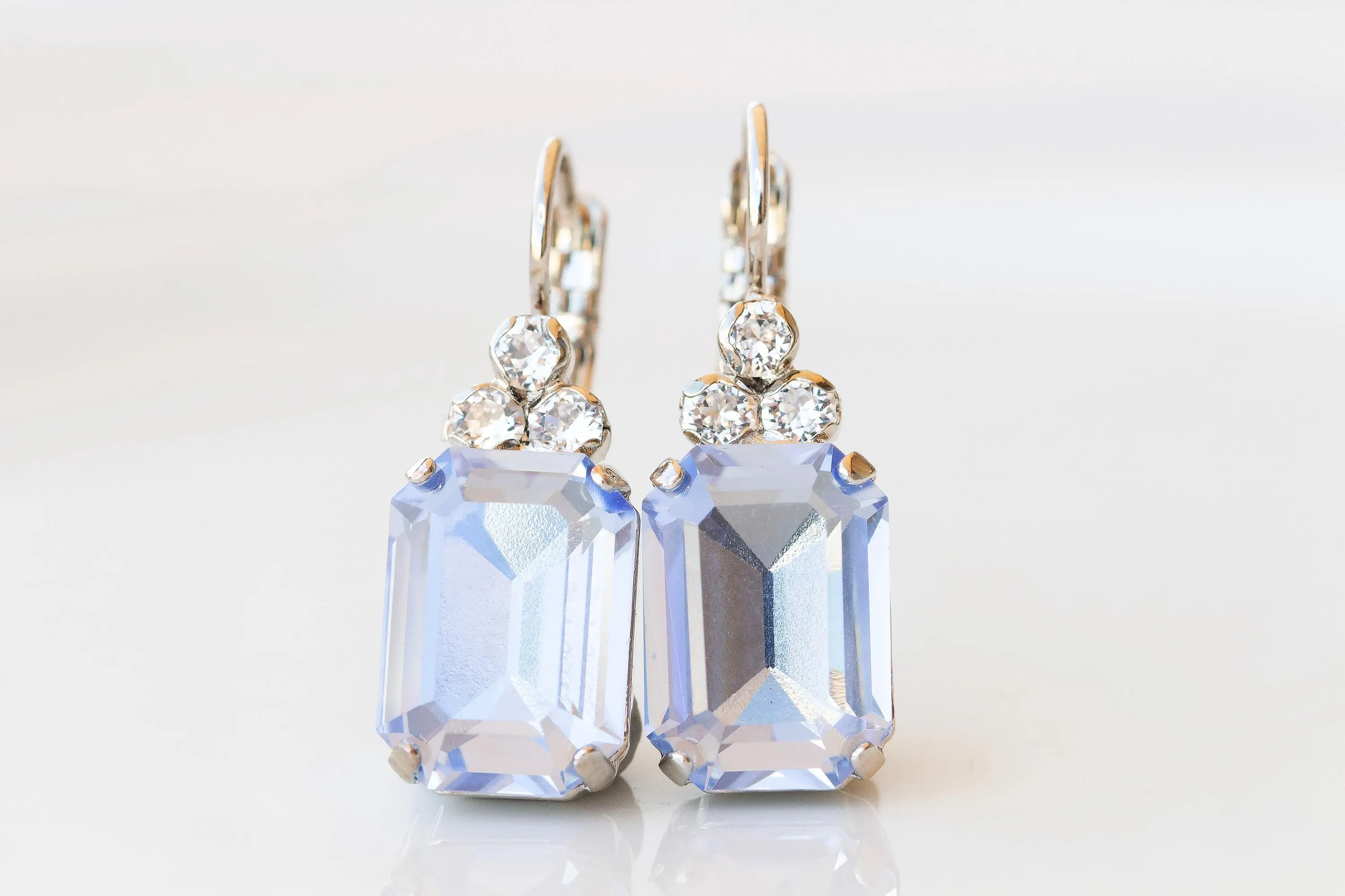 Light Sapphire Crystal Earrings