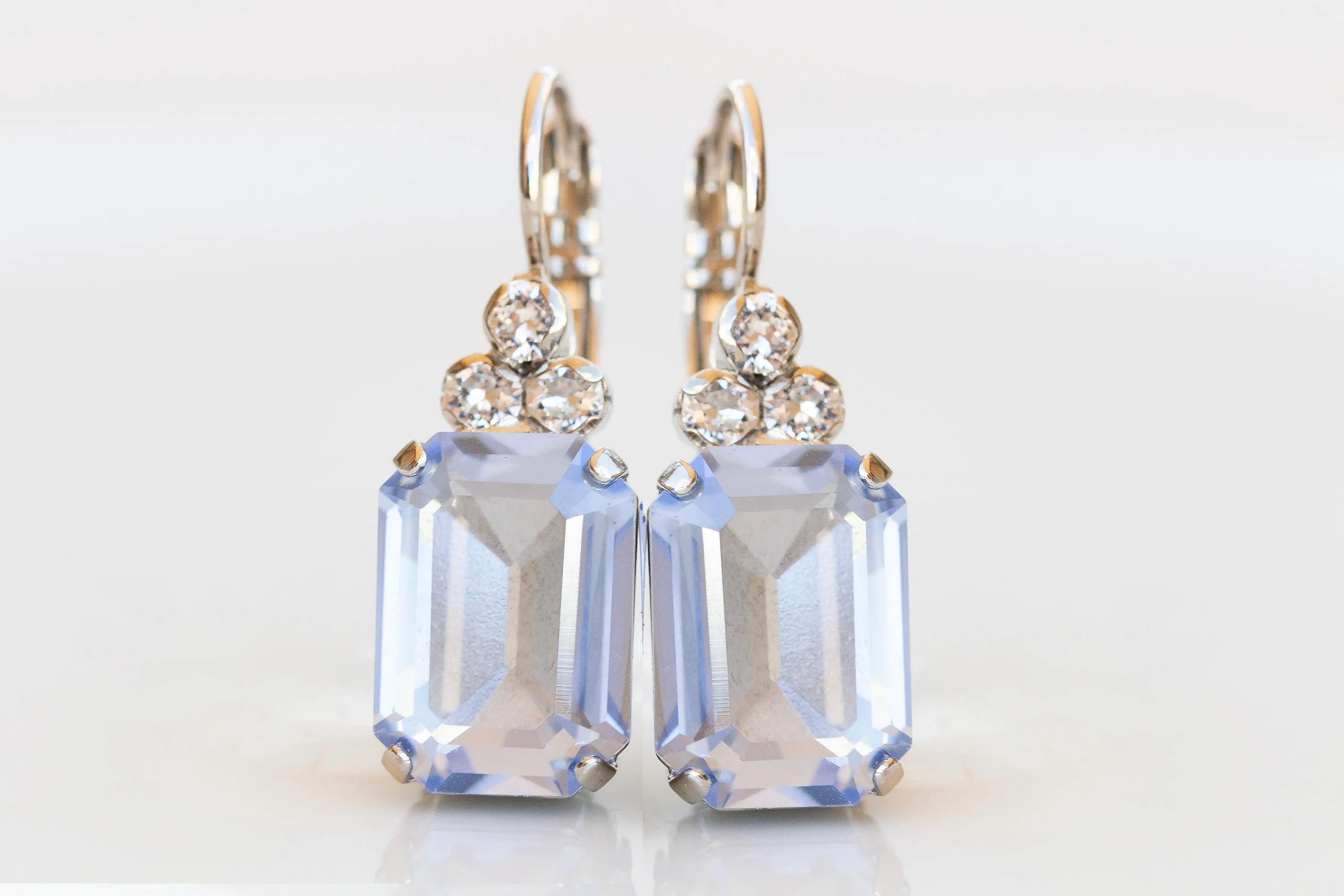 Light Sapphire Crystal Earrings