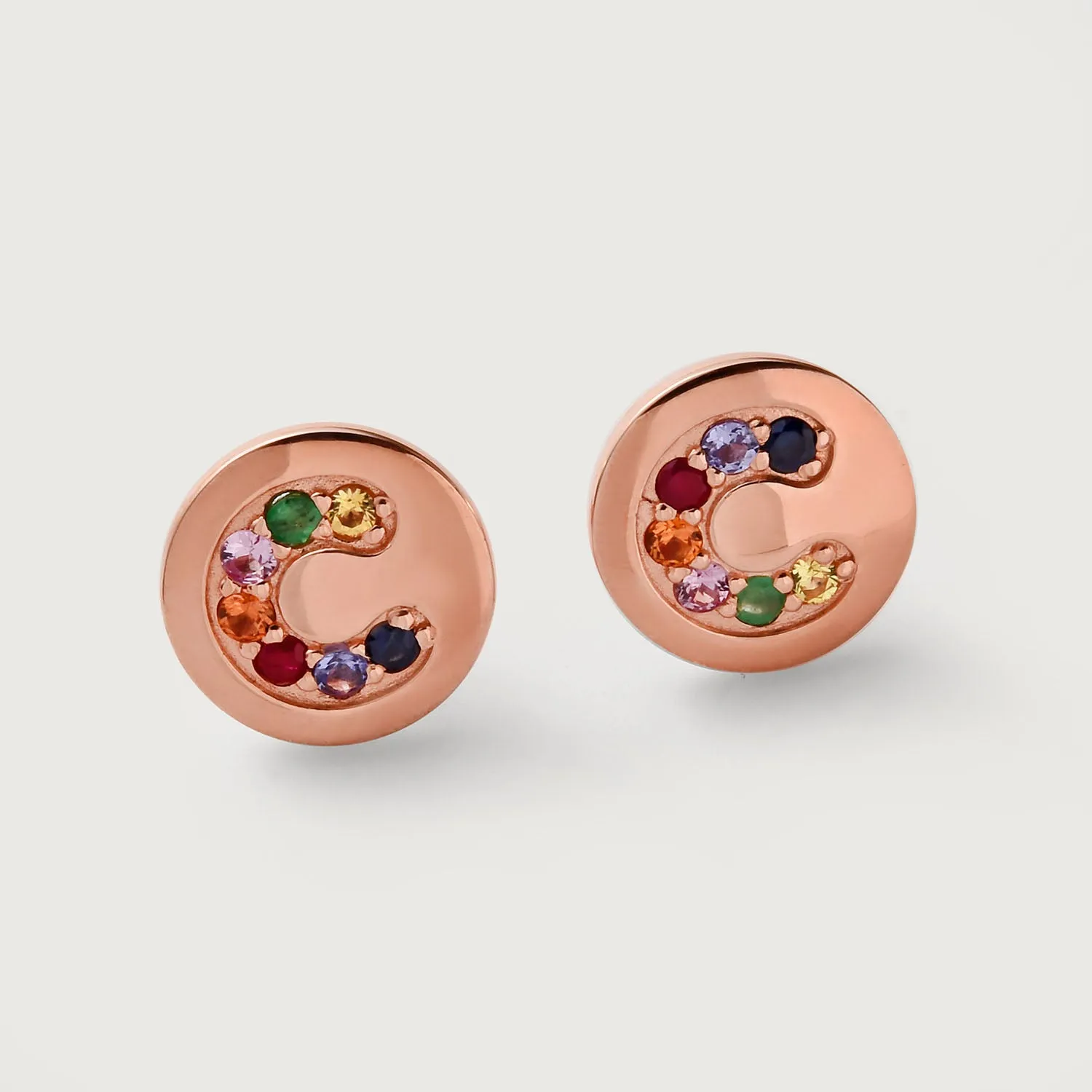 Lilian Stud Earrings with Multi Gemstones