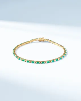 Linear Emerald Tennis Bracelet