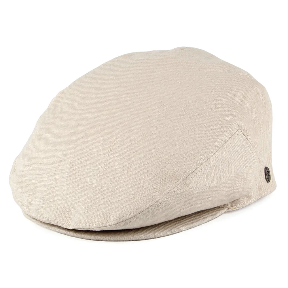 Linen Flat Cap - Natural