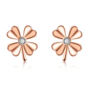 Lucky Clover Silver Studs Earrings for Women