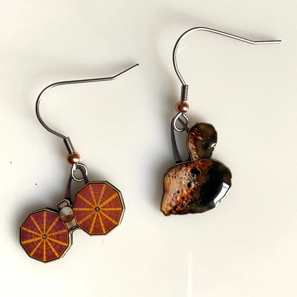 Lucy Mission   Trojan Asteroids Upcycled Paper Earrings