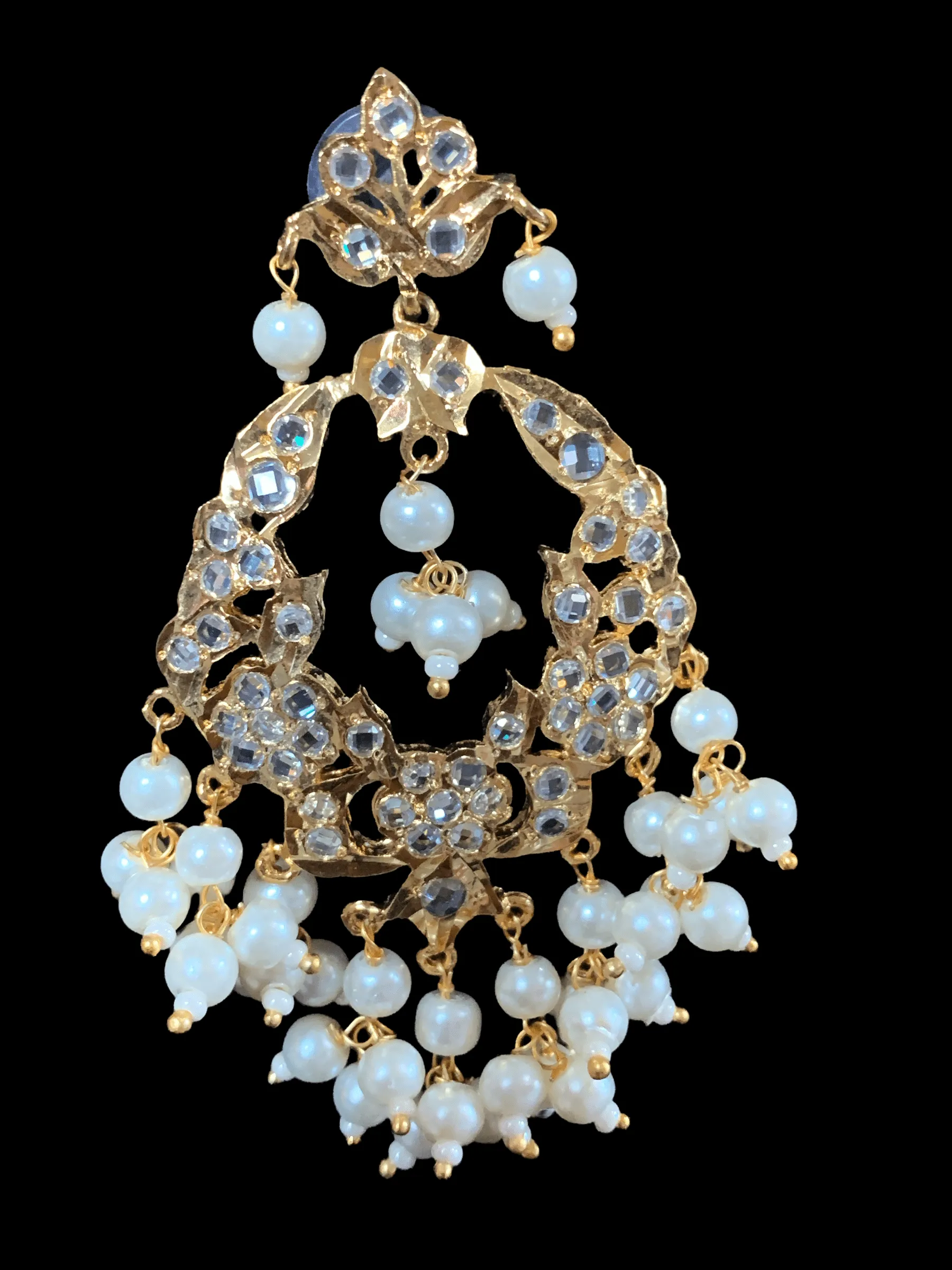 Madhuri earrings (pearls  ) DER13 (READY TO SHIP )