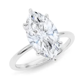 Marquise Cut Hidden Halo Diamond Ring