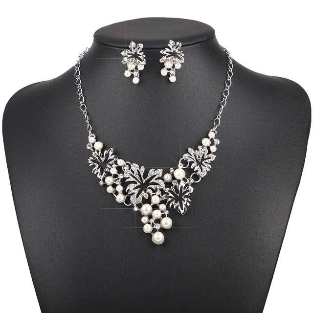 Match-Right Women Necklace Simulated Pearl Statement Necklaces Pendants Trendy Jewelry Necklace Women Accessories  KK029