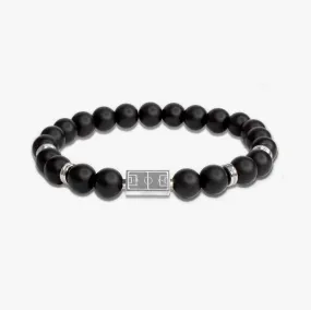 MATTE BLACK BRACELET (SILVER)