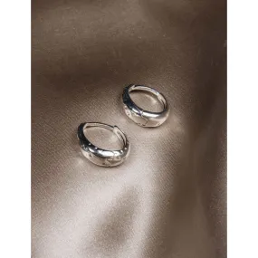 Medium Amy Hoops Silver