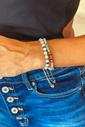 Multi Color Beads Bracelet Set