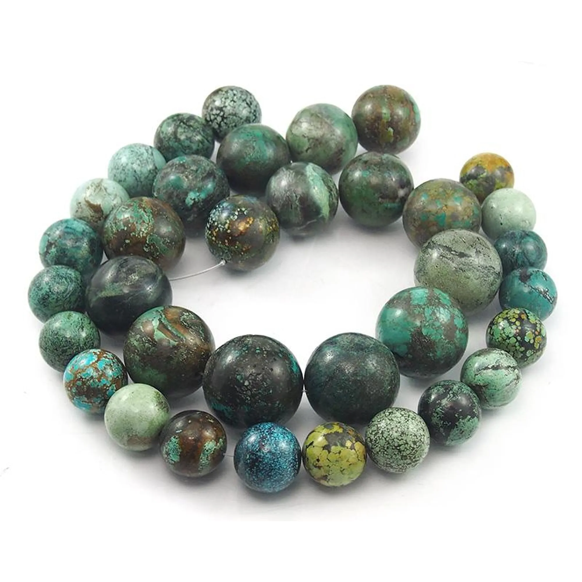 Natural Fine Turquoise XL Rounds Strand