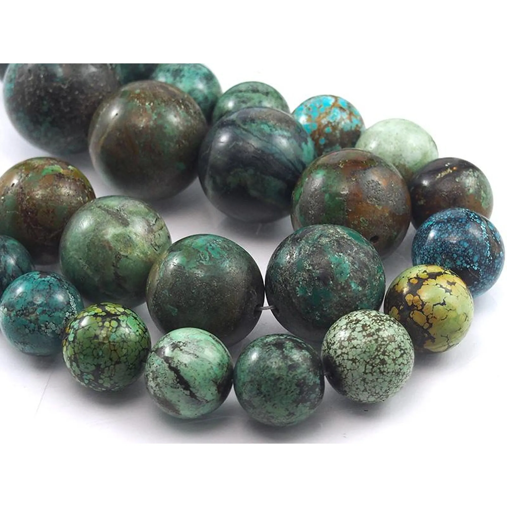 Natural Fine Turquoise XL Rounds Strand