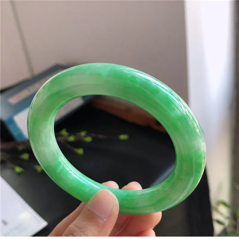 Natural Jade Bangle Jadeite Bangle Internal Diameter 57.2mm 00807