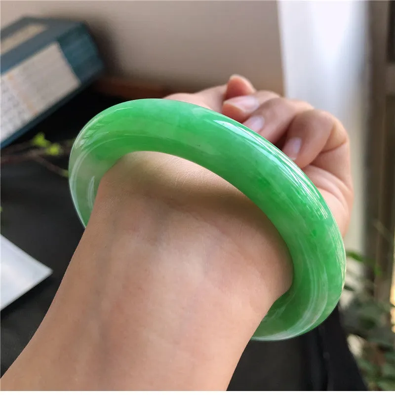 Natural Jade Bangle Jadeite Bangle Internal Diameter 57.2mm 00807