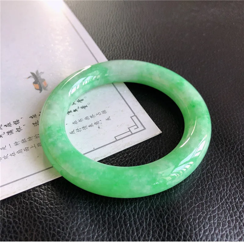 Natural Jade Bangle Jadeite Bangle Internal Diameter 57.2mm 00807