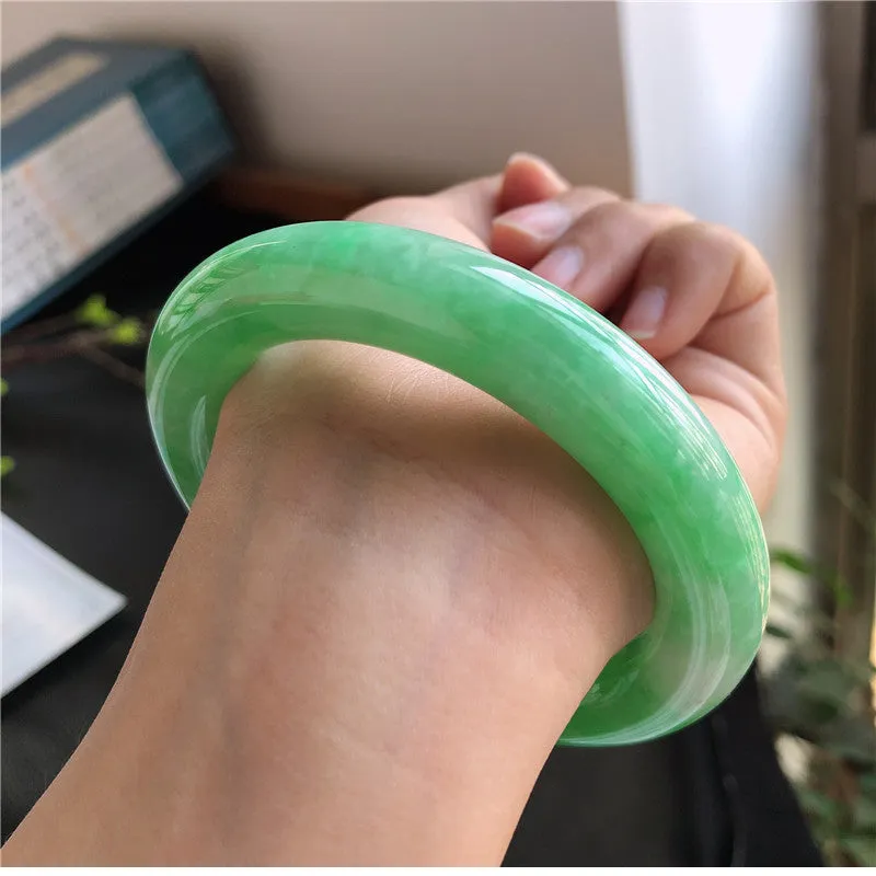 Natural Jade Bangle Jadeite Bangle Internal Diameter 57.2mm 00807