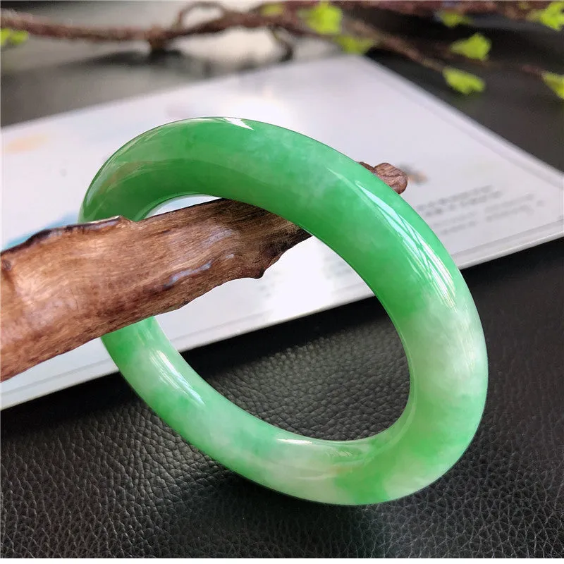 Natural Jade Bangle Jadeite Bangle Internal Diameter 57.2mm 00807