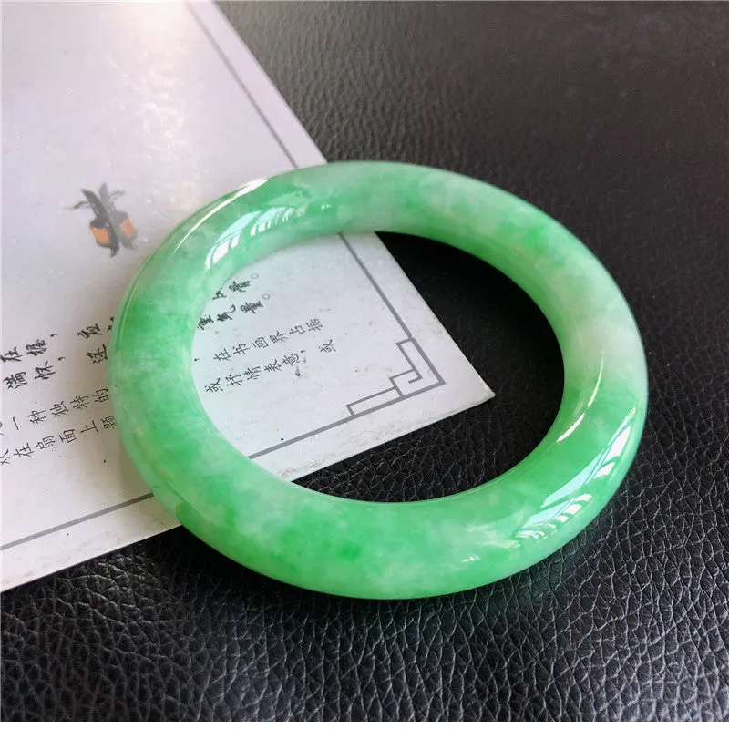 Natural Jade Bangle Jadeite Bangle Internal Diameter 57.2mm 00807