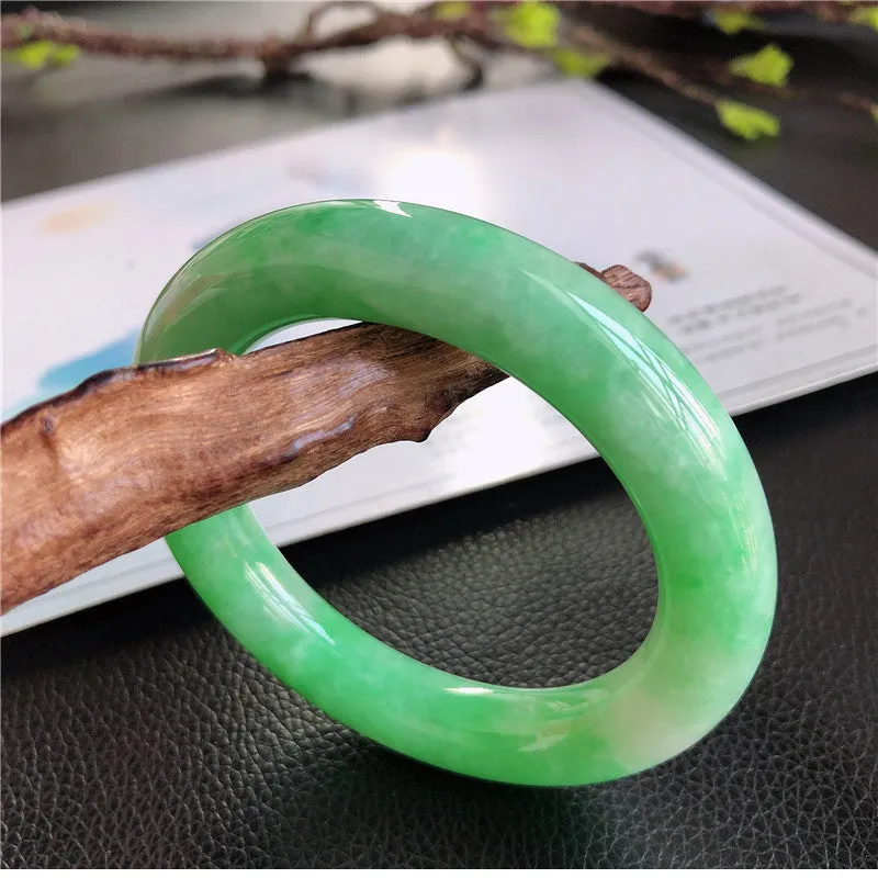 Natural Jade Bangle Jadeite Bangle Internal Diameter 57.2mm 00807