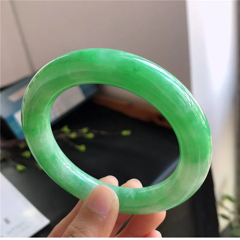 Natural Jade Bangle Jadeite Bangle Internal Diameter 57.2mm 00807