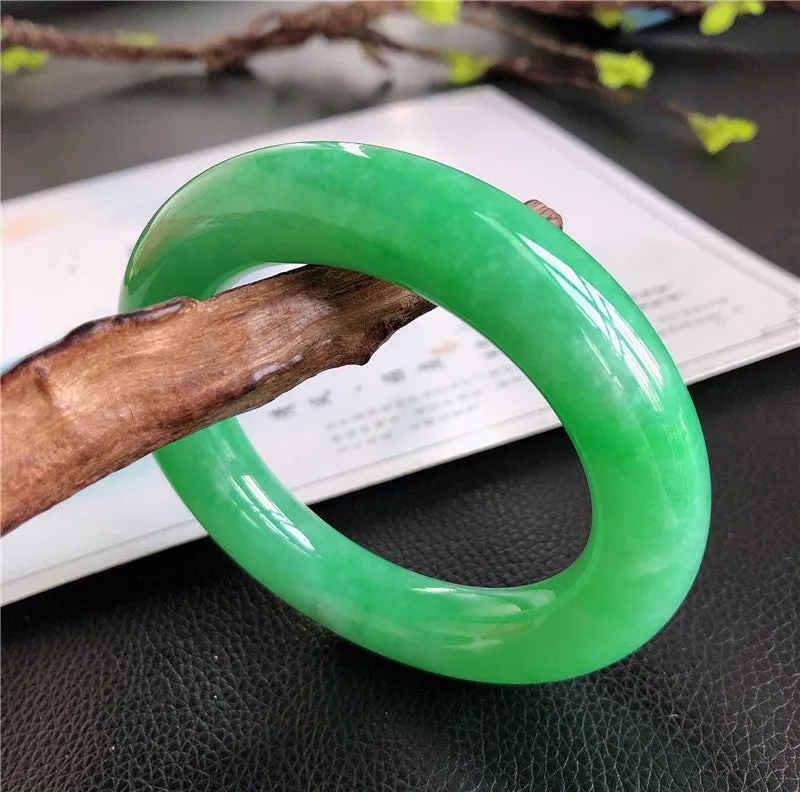 Natural Jade Bangle Jadeite Bangle Internal Diameter 58.0mm 00873