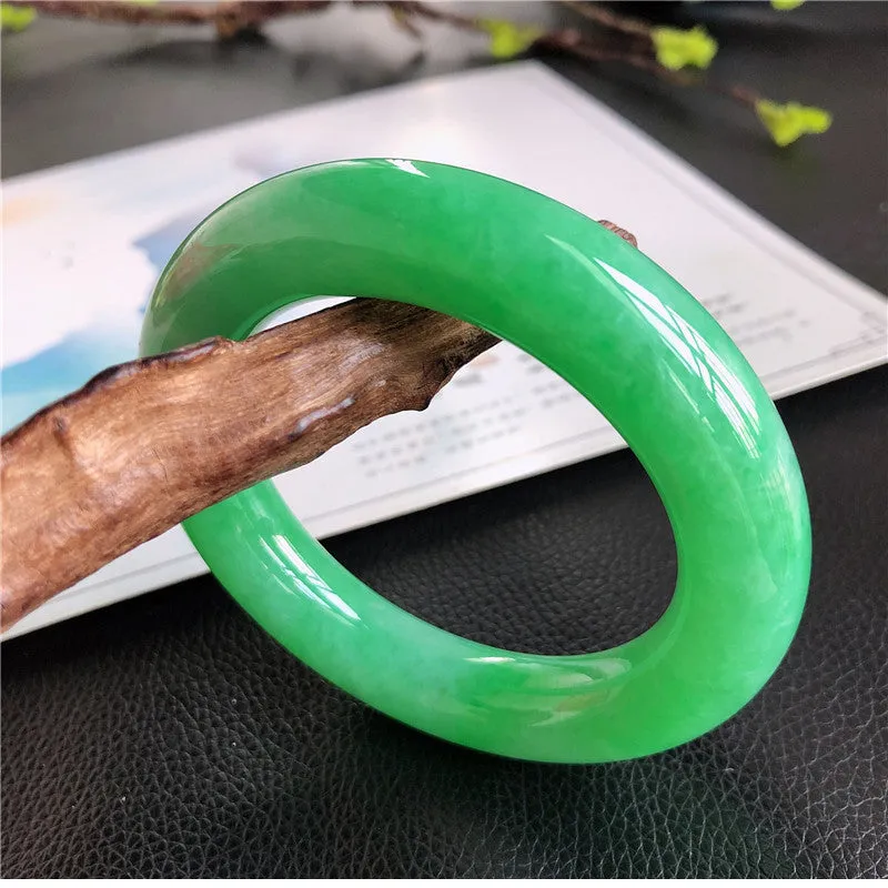 Natural Jade Bangle Jadeite Bangle Internal Diameter 58.0mm 00873