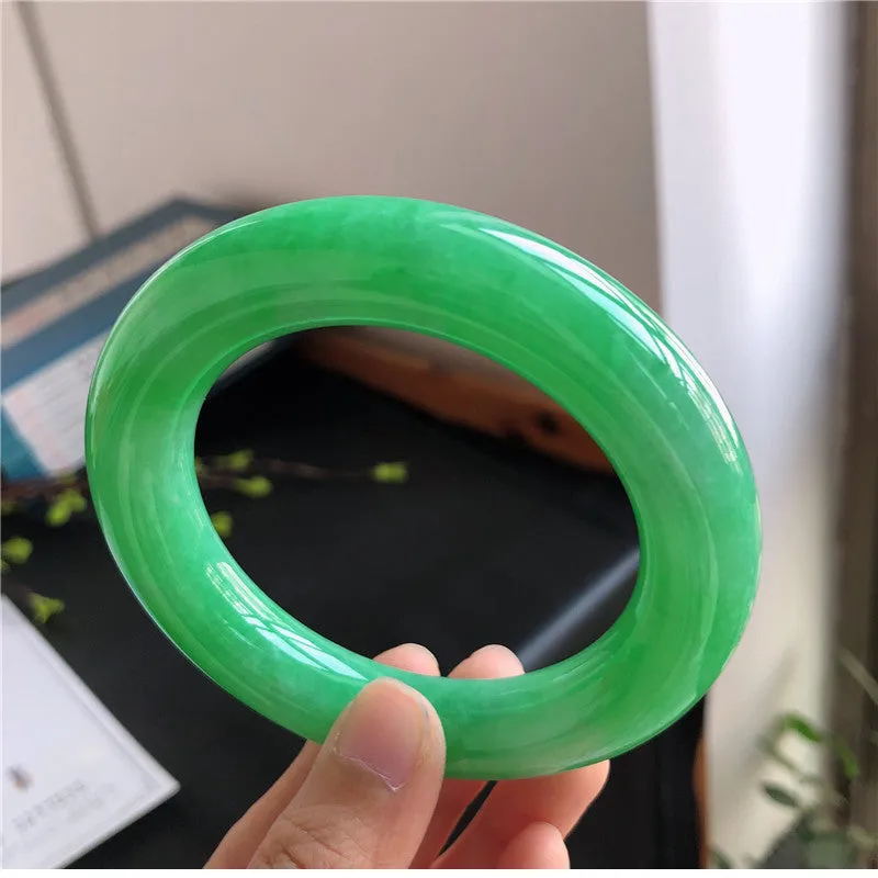 Natural Jade Bangle Jadeite Bangle Internal Diameter 58.0mm 00873