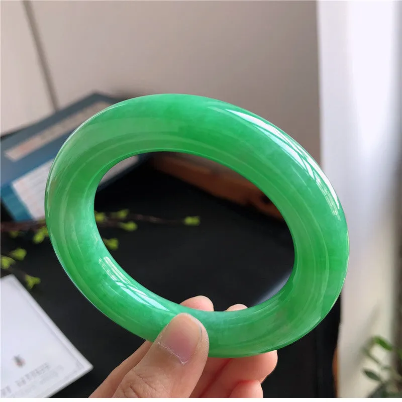 Natural Jade Bangle Jadeite Bangle Internal Diameter 58.0mm 00873