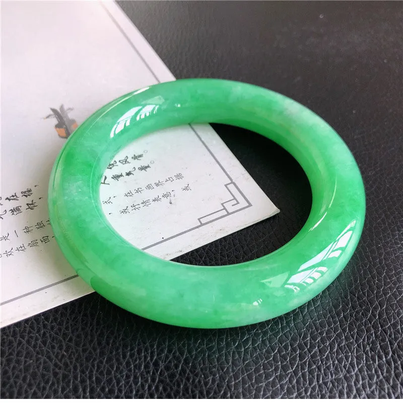 Natural Jade Bangle Jadeite Bangle Internal Diameter 58.0mm 00873