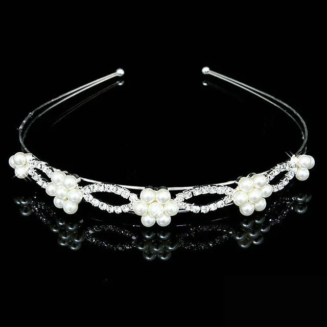 New Hair Band Wedding Hair Accessories for Women Girls Headband Hair Ornaments Headpiece Blue Crystal Silver Crown Hair Jewelry