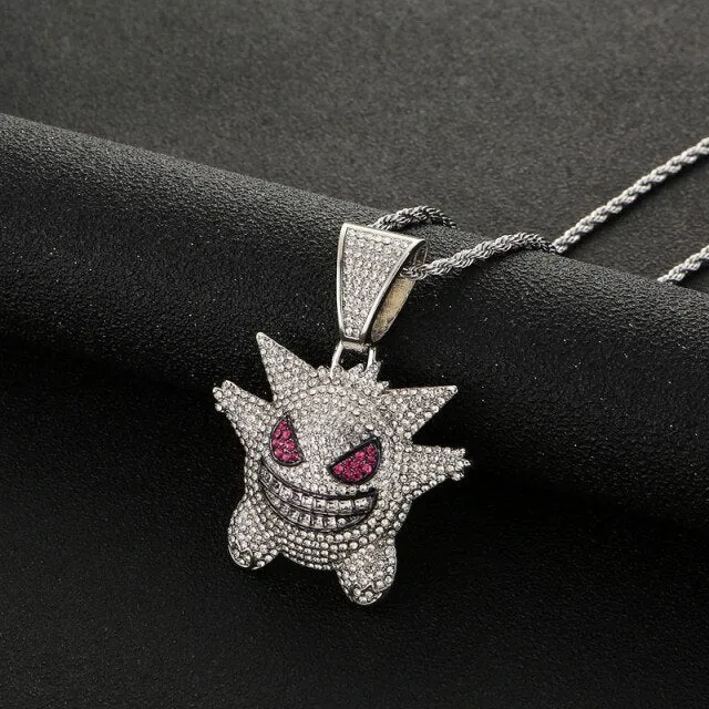 New Pendant Cubic Zirconia Copper Necklace For Woman Stainless steel Hip Hop Jewelry Smiley Necklace Iced Out Chain Mens Gift