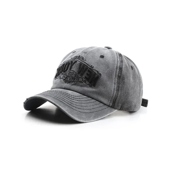 New York Embroidery Grey and Black Adjustable Baseball Cap 紐約刺绣灰色黑色可調節棒球帽 KCHT2374a