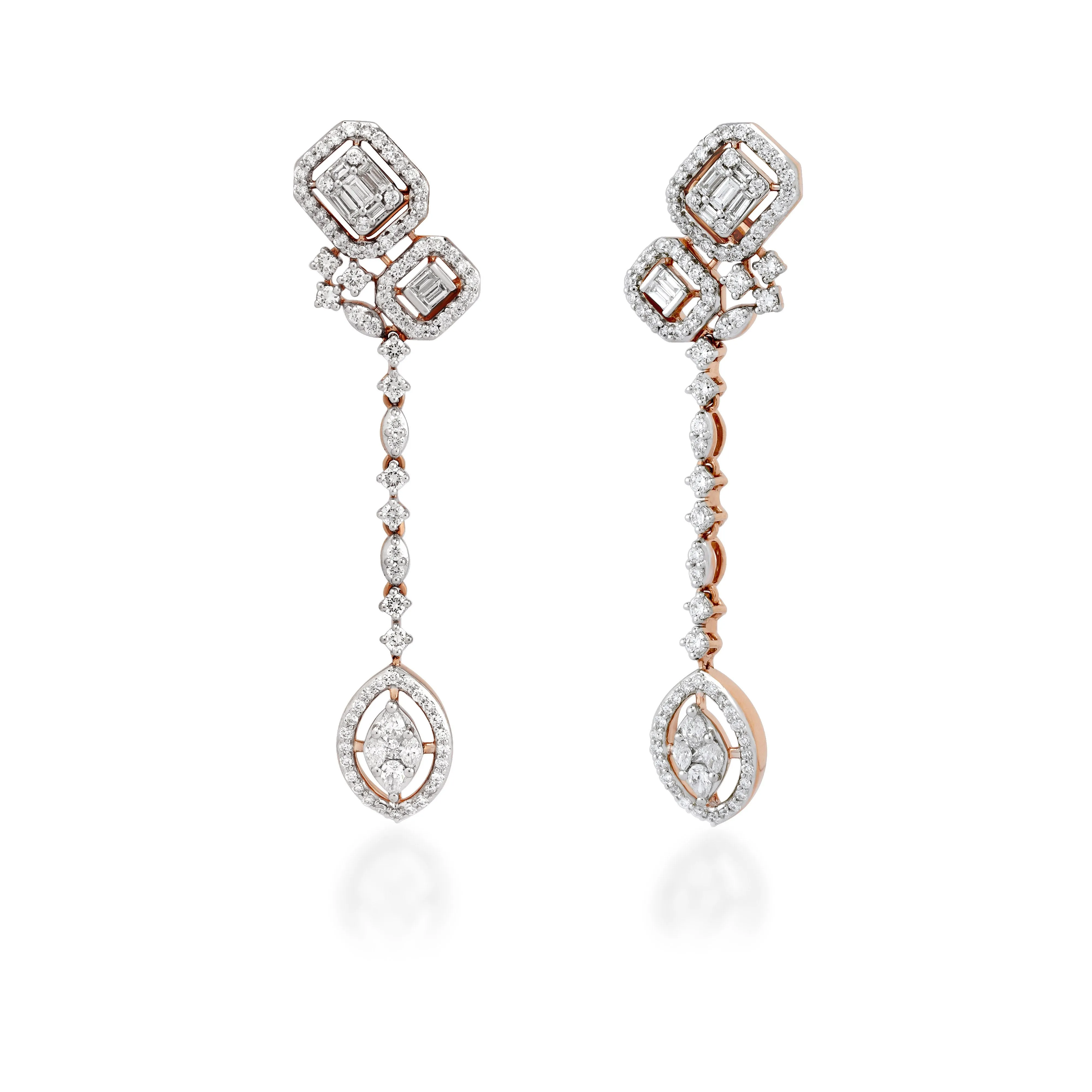 One Teardrop Diamond Earrings