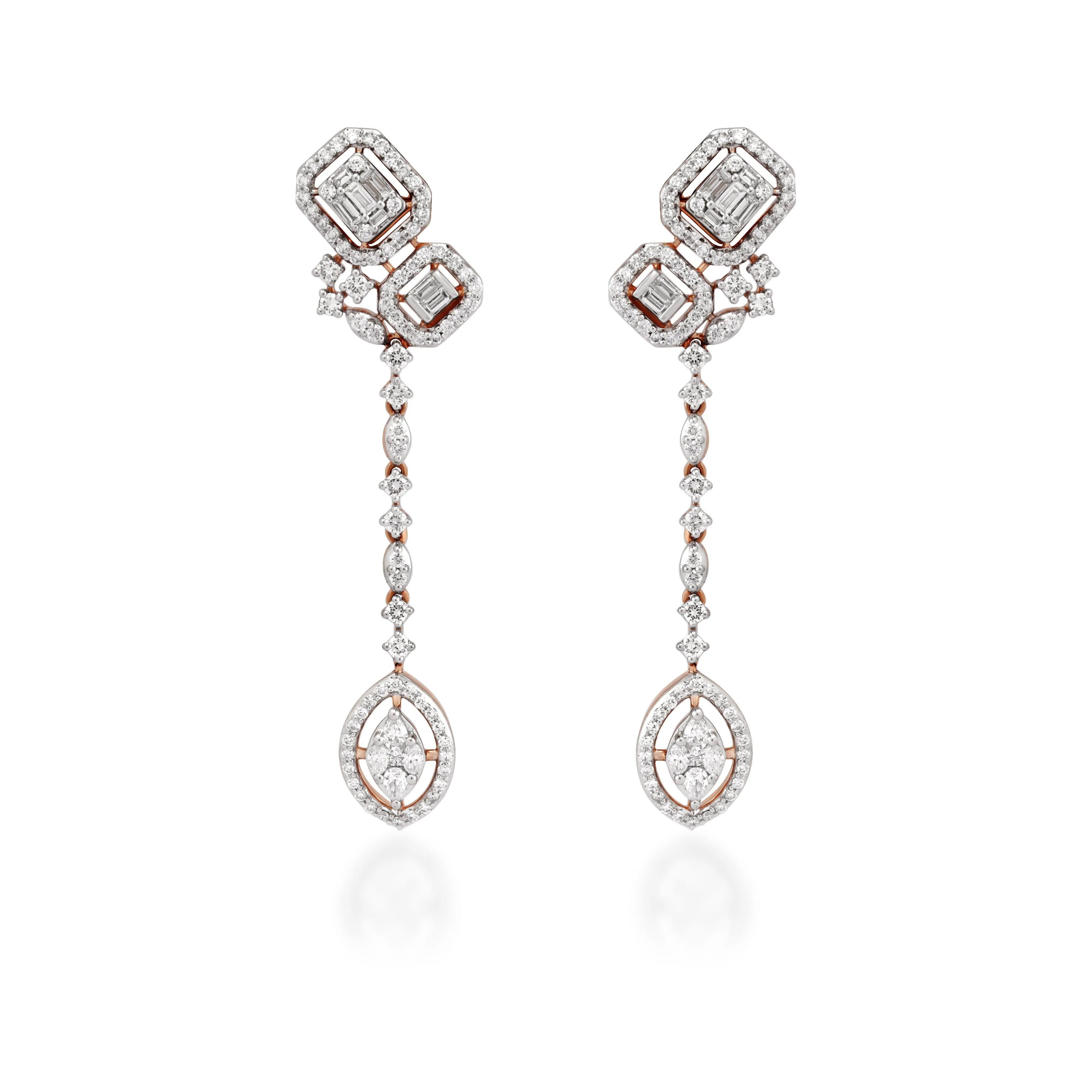 One Teardrop Diamond Earrings