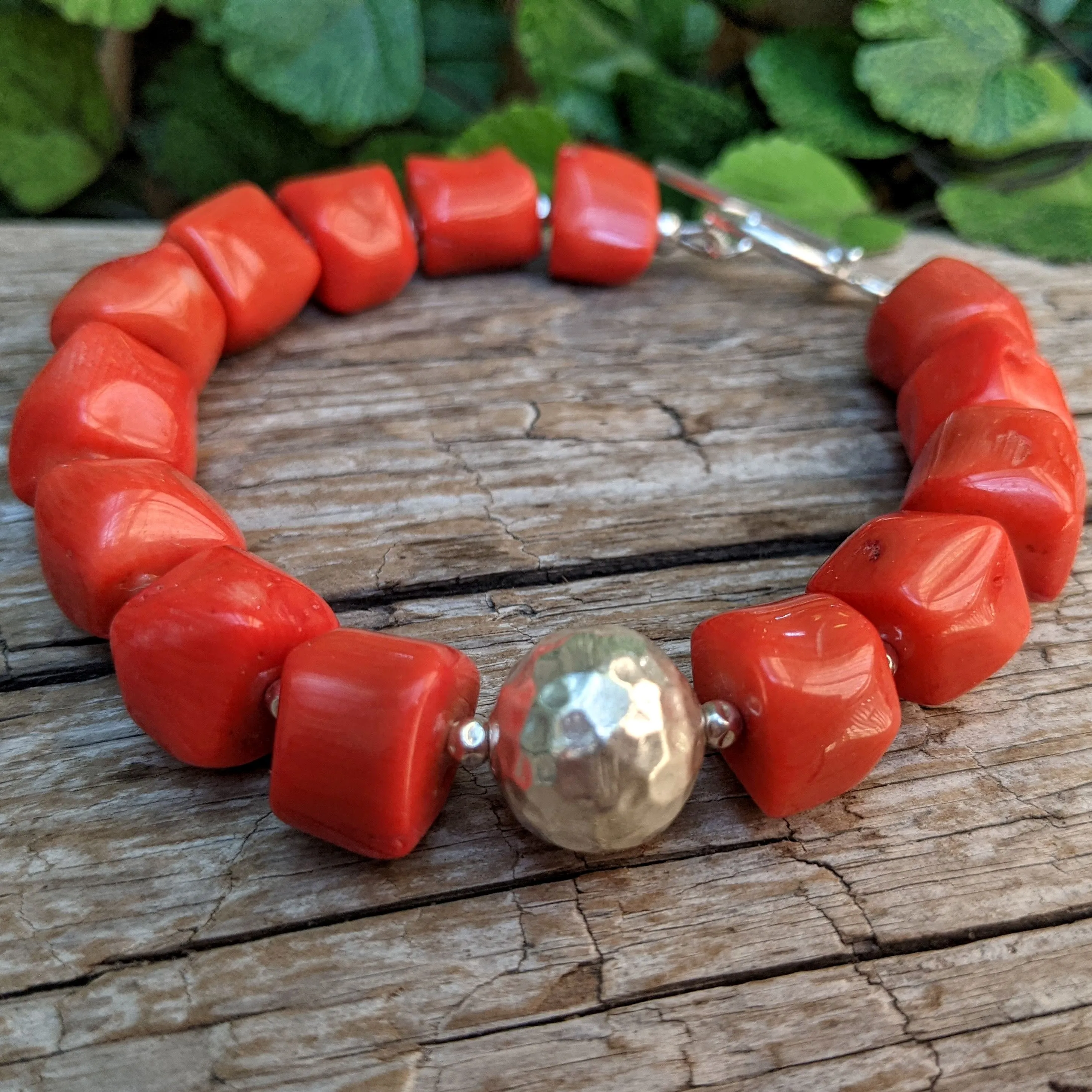 Orange Coral Bracelet