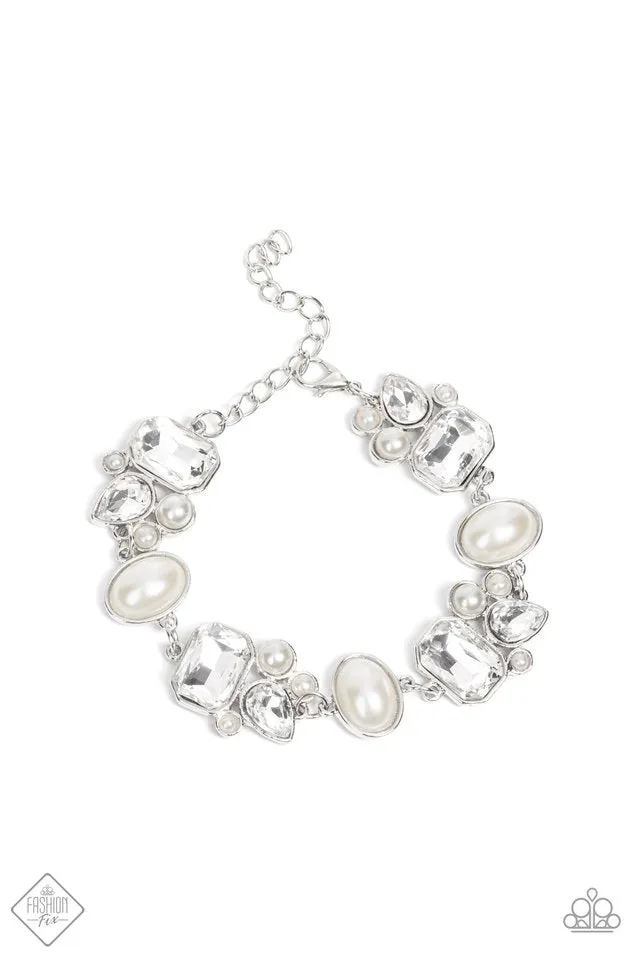 Paparazzi Bracelet ~ Best in SHOWSTOPPING - White