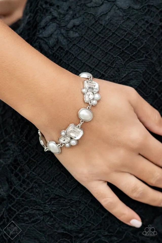 Paparazzi Bracelet ~ Best in SHOWSTOPPING - White