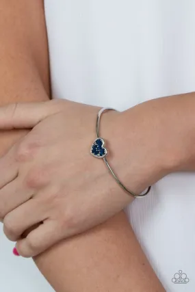 Paparazzi Bracelet ~ Heart of Ice - Blue