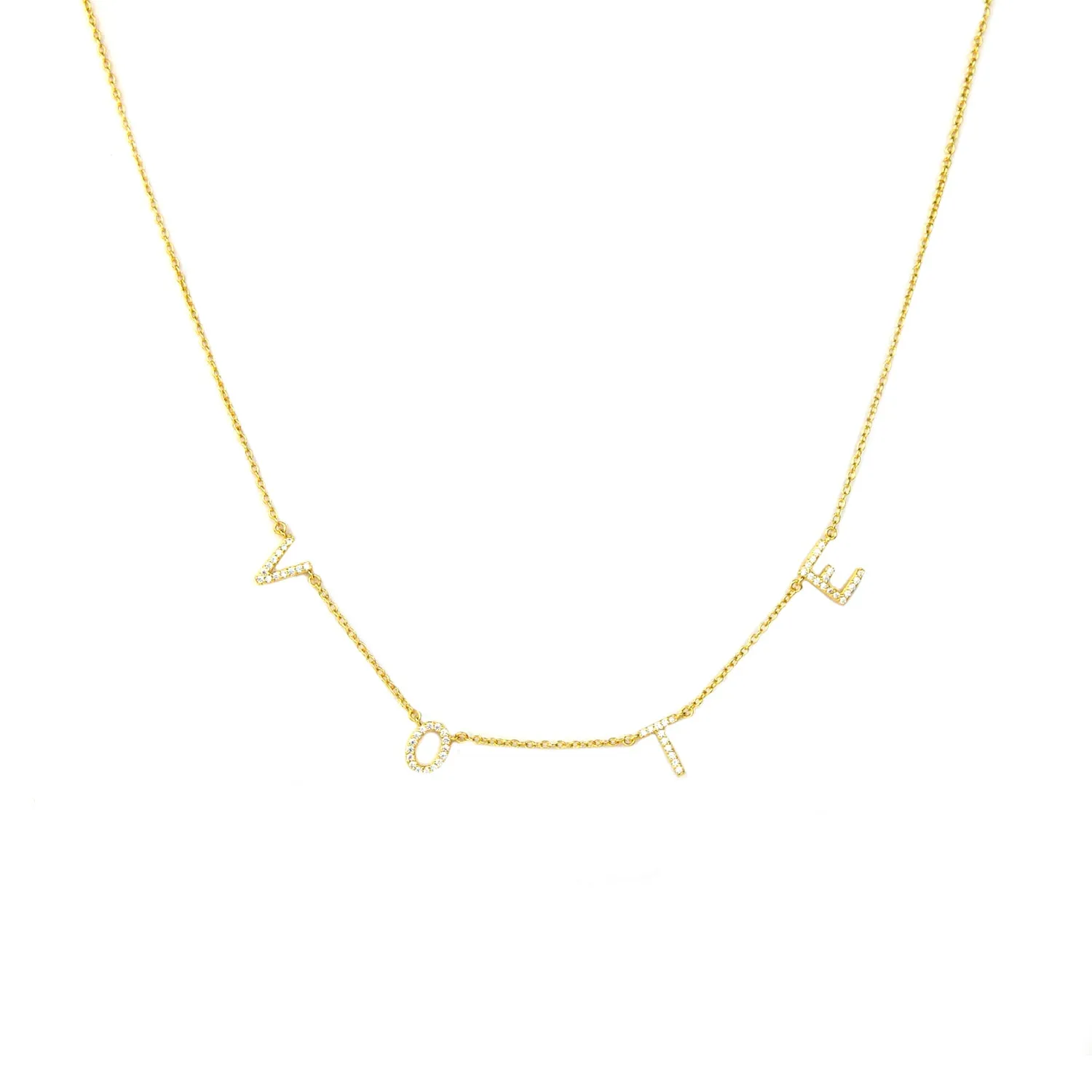 pave VOTE necklace