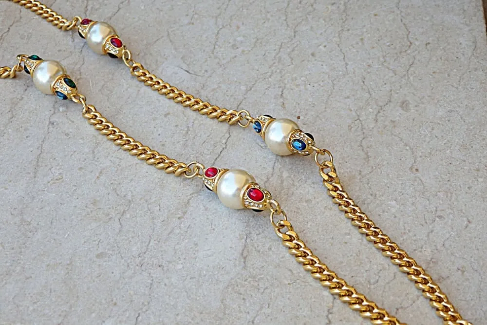 Pearl link necklace