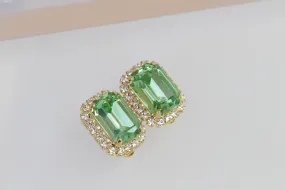 PERIDOT STUD EARRINGS