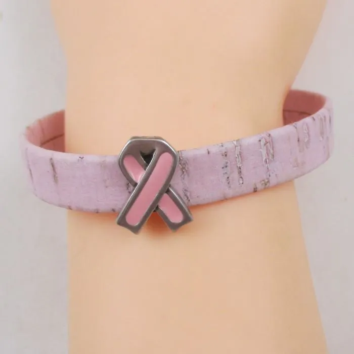 Pink on Pink Awareness Bracelet in Vegan Cork