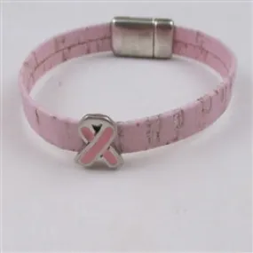 Pink on Pink Awareness Bracelet in Vegan Cork