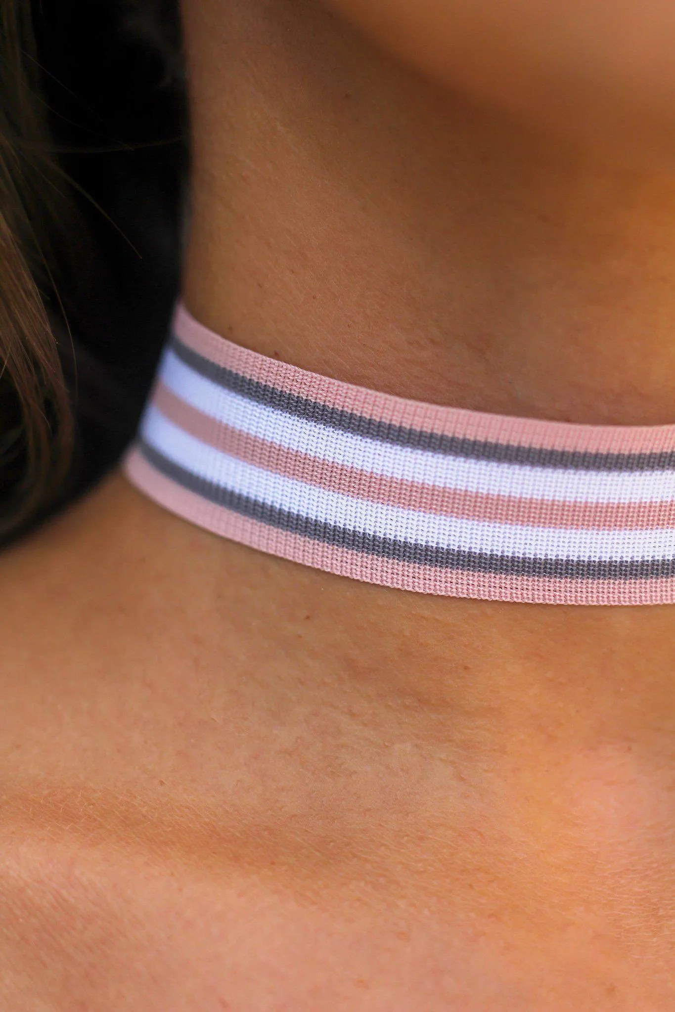 Pink Striped Choker