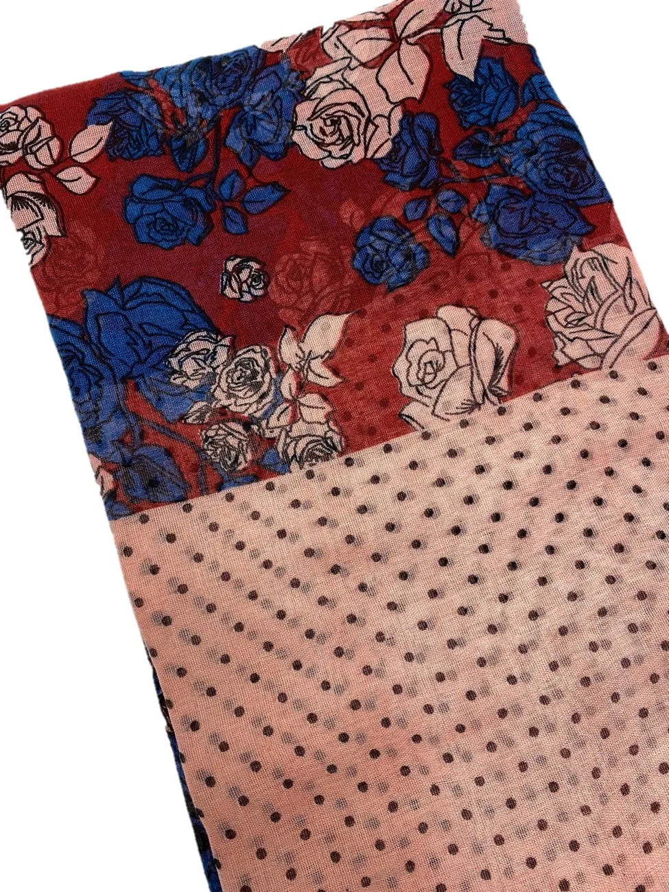 Polka   Red Roses Printed Viscose